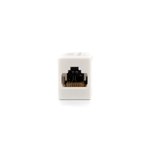 Acoplador UTP RJ45, conector para cable Ethernet Cat6, plástico de alto impacto, color blanco