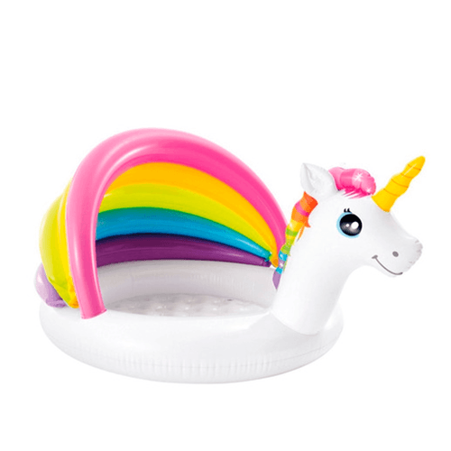 Piscina inflable de unicornio para niñas pequeñas, ideal para el jardín| Intex