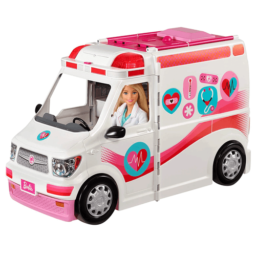 Barbie ambulancia 2 en 1 clínica