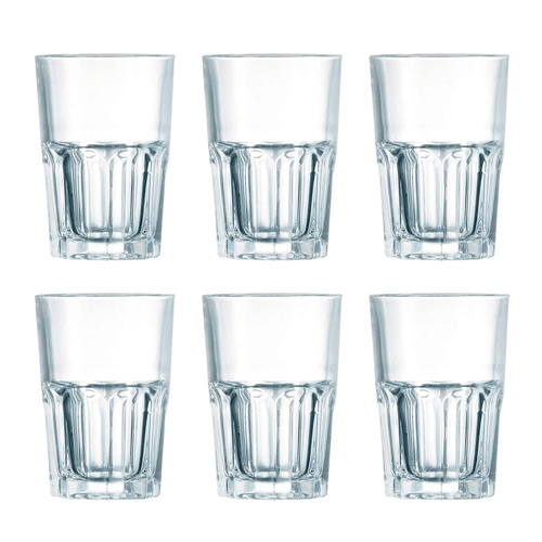 Set de vasos New America, Luminarc, 6 unidades de 13 oz c/u, vidrio templado transparentes