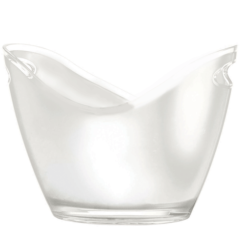 Hielera transparente, marca Life Style, 100% acrílico liviano, con capacidad para 2 botellas