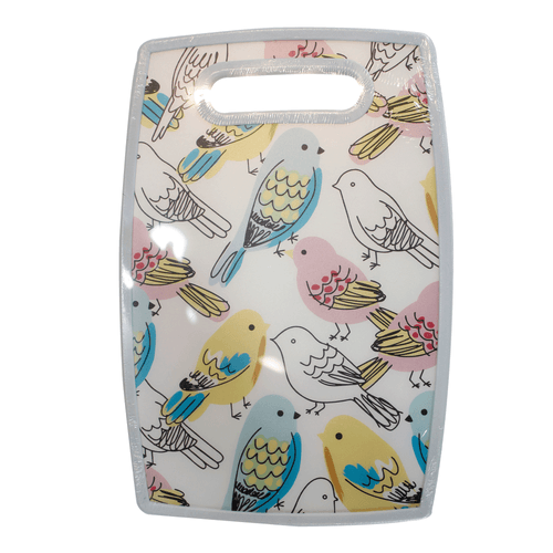 Tabla de cocina para picar, marca Life Art, 100% plástico de polipropileno antiadherente, 20x30 cm, con estampado de pájaros