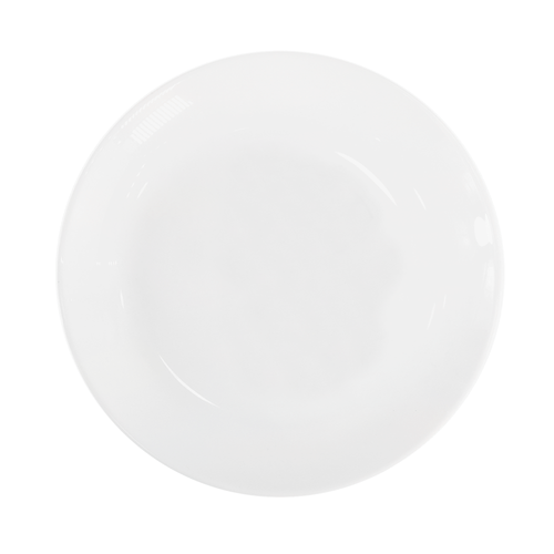 Plato redondo para postre, marca Luminarc, de cerámica color blanca
