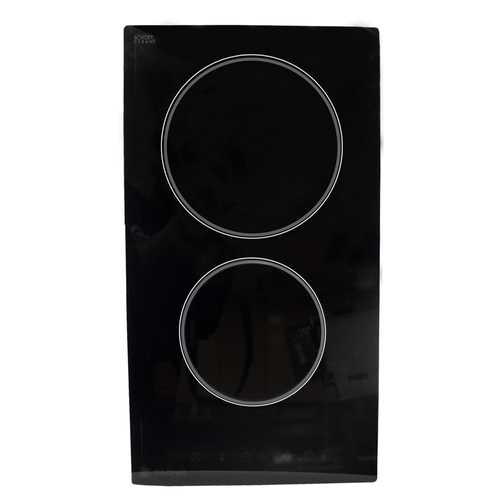 Tope eléctrico de 2 hornillas, marca Gtronic, de 30cm empotrable, control táctil, vitroceramica, vidrio, 220V, negro