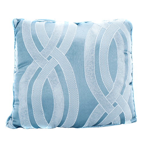 Almohadón decorativo cuadrado para el hogar, 100% poliéster color azul