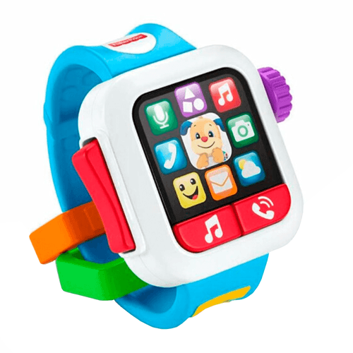 Reloj inteligente, rie y aprende de Fisher Price, Smartwatch hora de aprender con música y luces para bebés y niños