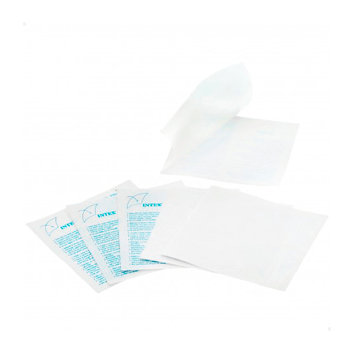 Kit de reparación para inflables, piscinas y más, marca Intex, set de 6 parches autoadhesivos transparentes, 7 x 7 cm