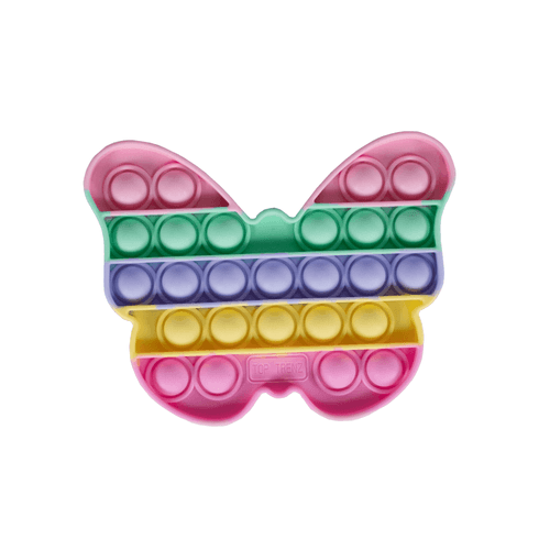 Pop It juguete sensorial de mariposa, 100% silicona flexible, burbujas para explotar que alivian el estrés y la ansiedad, para adultos y niños