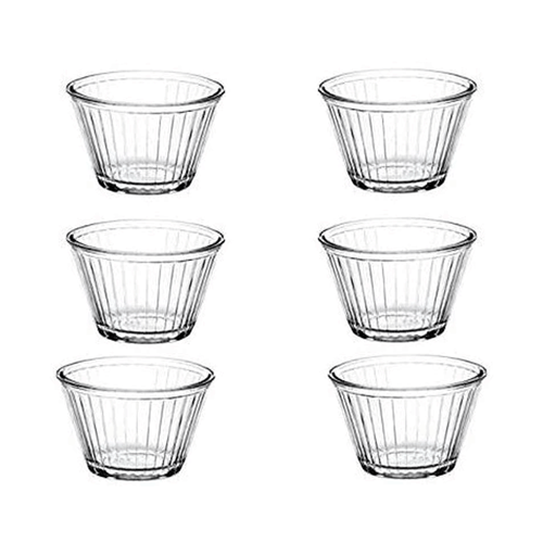Set de copas para postres, marca Pasabahce, 6 piezas, modelo elegante 100% vidrio transparente