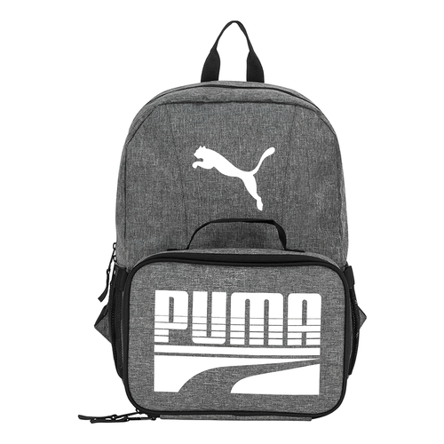 Bolso-lonchera Puma diseño escolar color gris