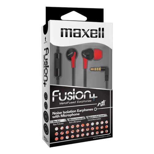 Audífonos Maxell in-225 Plugs Earbuds, auricular estéreo, con cable 3.5 mm, color negro