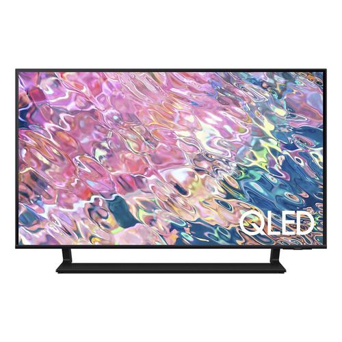 Televisor inteligente Smart TV marca Samsung, modelo QLED, con conectividad USB, Wi-fi y Bluetooth, sensor de movimiento y pantalla HD