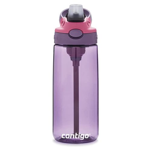 Contigo, botella de agua de Eggplant Punch, con tecnología Autopop, 591 Ml, de plástico rosa