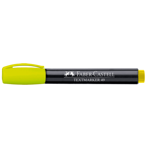 Resaltador Textmarker 49 Faber Castel, color amarillo fluorescente, punta biselada