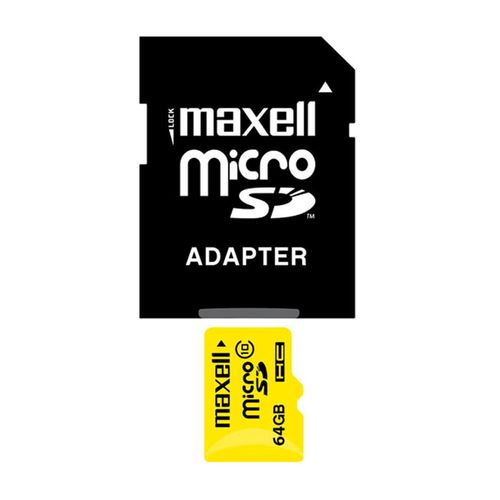Tarjeta de memoria microSD Maxell, SDHC, con adaptador SD, 64GB, compatible con Mac y PC