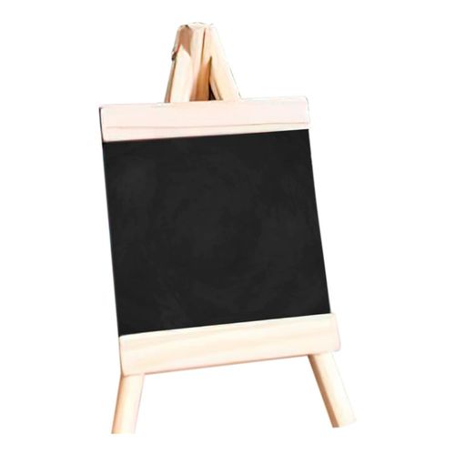Pizarra mini, OK, bordes de madera, 23 x 15 cm, color negra