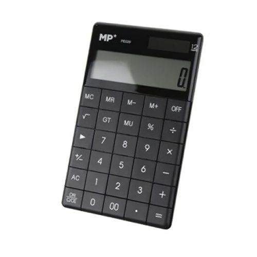 Calculadora Moderna 12 Digitos Negro Pe029