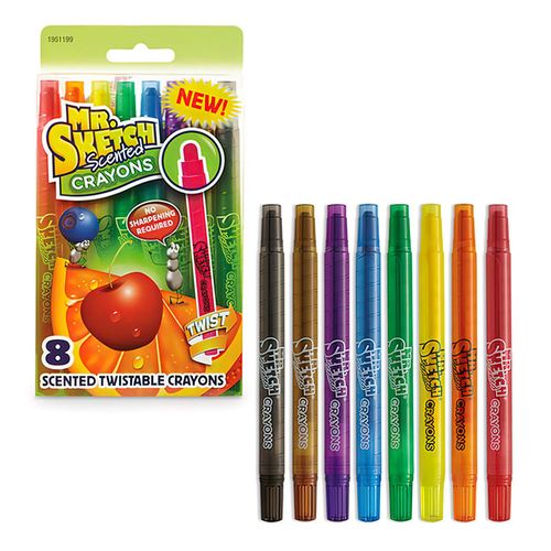Crayones Twist Delgados 8 Unidades