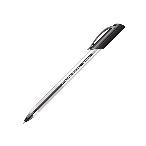 Set de bolígrafos Trimax, Artesco, 12 lapiceros de tinta semi gel color negra, cuerpo triangular ergonómico