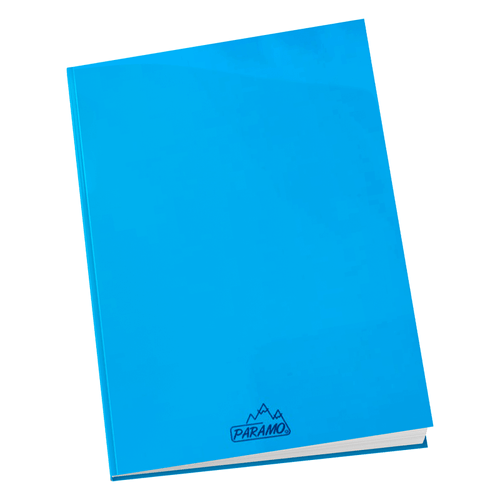 Libreta doble línea, marca Paramo, cuaderno, 100 hojas, color azul