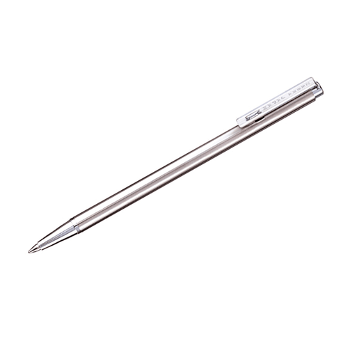 Bolígrafo Zebra, Pocket plateado, lapicero de tinta permanente, punta redonda 0.7 mm, metálico