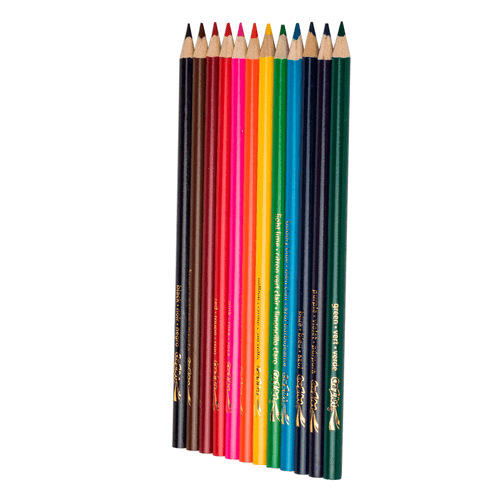 Lápices de colores, marca Crazart, set de 12 lápices ergonomicos, pigmentos sin agentes toxicos, colores brillantes