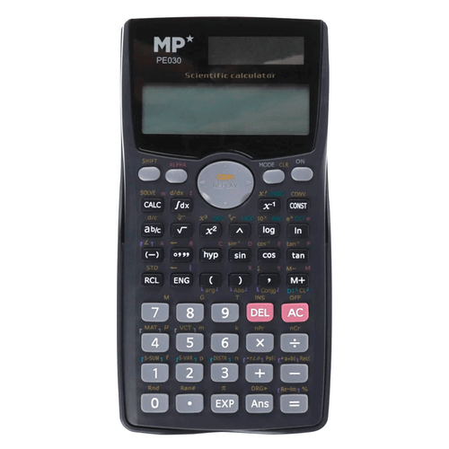 Calculadora científica MP, PE030, de 10 dígitos, con 401 funciones, memoria independiente, batería y protector