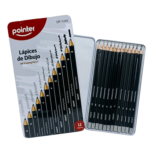Lápices marca Pointer, set de 12 Unidades para Dibujo