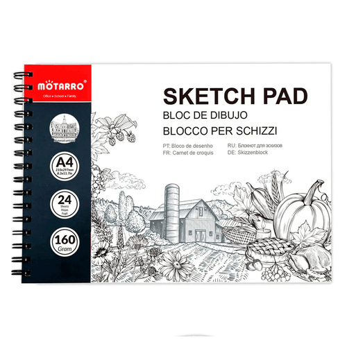 Block de dibujo Sketch Pad A4, marca Corot, cuaderno de arte de 24 hojas, tamaño A4, papel bond