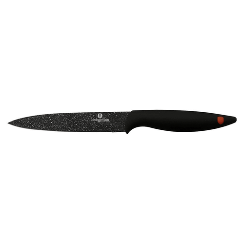 Cuchillo para cortar frutas y hortalizas marca Berlinger Haus, de acero inoxidable, color negro.