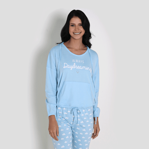 Camiseta Manga Larga Pijama Con Capucha para Dama by Balú