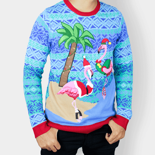 Suéter tejido navideño con luces, marca Jolly Sweaters, tela 100% lana suave, modelo casual unisex