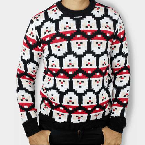 Suéter tejido navideño marca Jolly Sweaters, tela 100% lana suave, modelo casual de caballero
