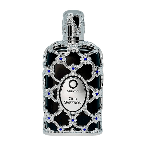 Perfume Oud Saffron, marca Orientica de 80 mililitros, aroma amaderada para caballeros