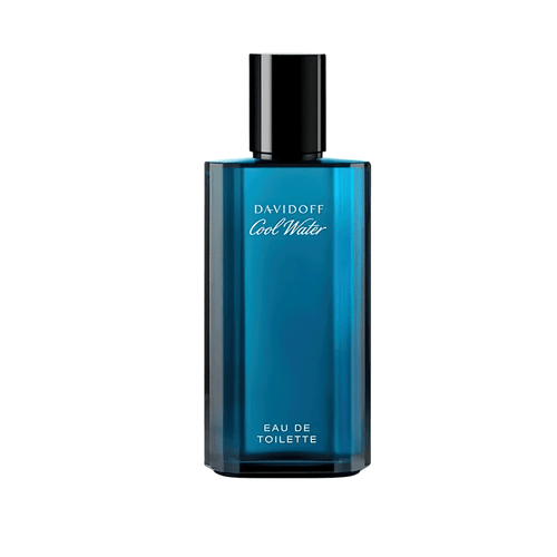 Perfume de caballero Cool Water, Davidoff, envase de vidrio, 75 ml, aroma a lavanda amaderado