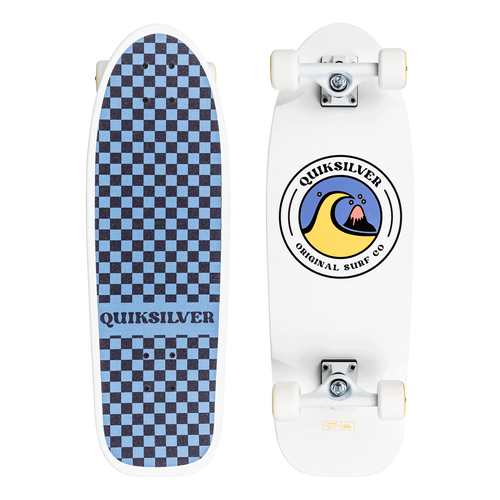 Patineta Longboard Skateboard Quiksilver, modelo Bubbles de 9”, nivel intermedio con 7 capas de arce. Unisex