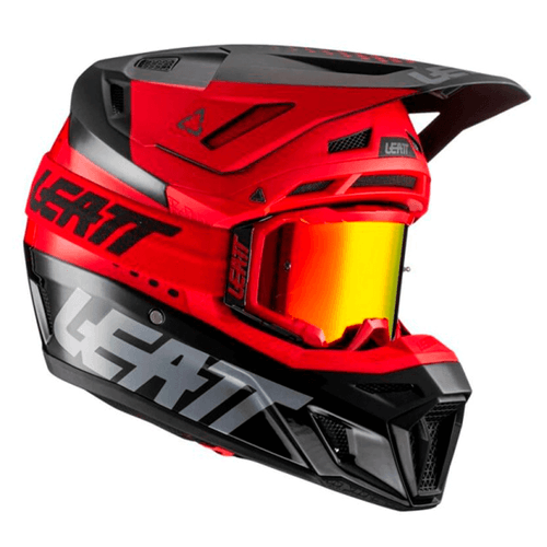 Kit casco de moto Leatt, modelo 8.5 RED, con tecnología de turbina 360°, unisex