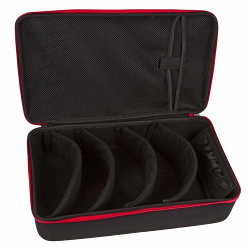 Estuche para lentes y gafas marca Leatt, modelo Velocity de 15 cm, con 4 separadores de EVA, capacidad máxima de 5 gafas