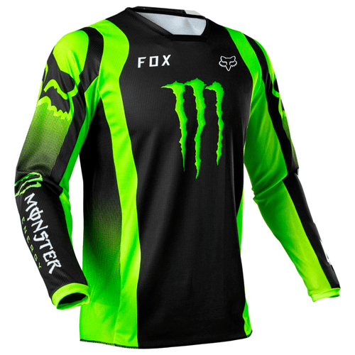 Camiseta de motocross para caballero, Fox, modelo 180 Monster Jerseys, 100% poliéster con malla transpirable