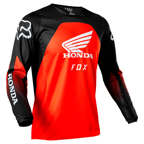 Camiseta para motocross, Fox, modelo 180 Honda Jersey, 100% poliéster, jersey con malla transpirable, de caballero