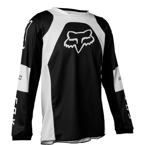 Camiseta juvenil de motocross, Fox, modelo 180 Lux Jersey, 100% poliéster, jersey con malla transpirable
