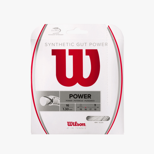 Cordaje de tenis  sensation, marca Wilson, de calibre 16g, compuesto de microfibra y polímero DuPont