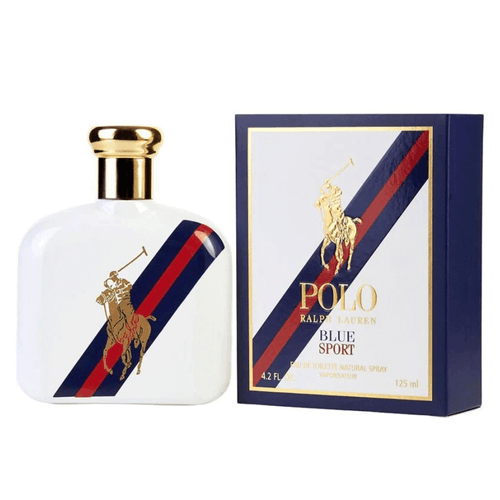 Perfume Polo Blue Sport, marca Ralph Lauren de 125 mililitros, aroma Fougère