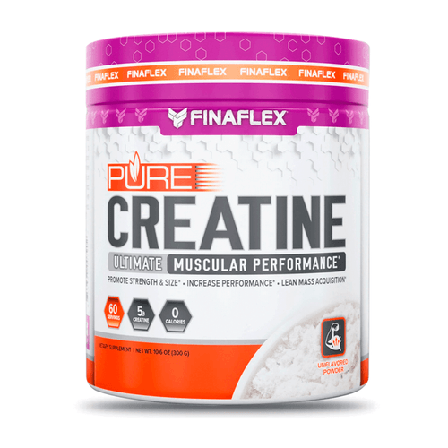 Pure Creatine, marca Finaflex, merengada para reducir la fatiga, aumentar rendimiento y masa muscular, 360 g, sin sabor