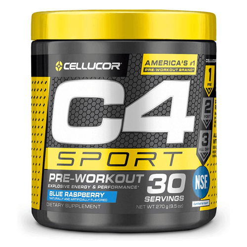 Merengada energizante C4 Sport, marca Cellucor, bebida pre-entrenamiento que ayuda a la quema de grasa y perdida de calorías, sabor a frutas