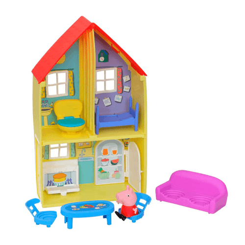 Casita de juguete de Pepa Pig, marca Hasbro, incluye 6 accesorios, juguete de plástico resistente, multicolor. de 2 años en adelante