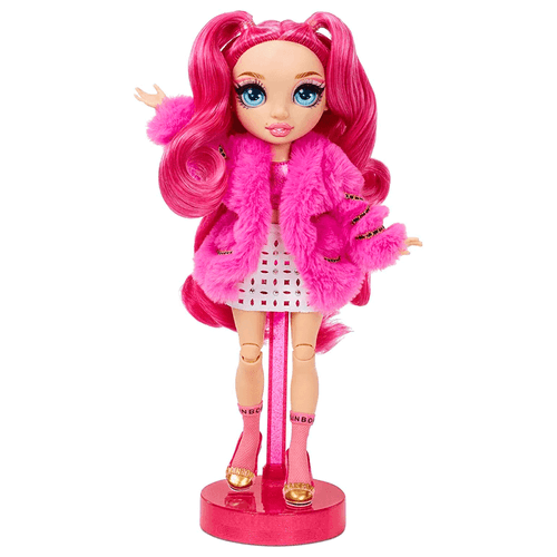 Muñeca Stella Monroe, Rainbow High, marca MGA, muñeca de moda fucsia con 2 conjuntos completos, plástico resistente