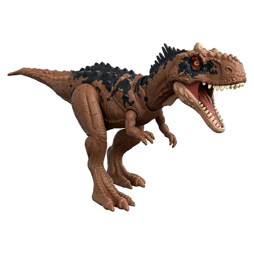 Dinosaurio de juguete marca Mattel, figuras de Jurassic World, con sonido y acción de ataque