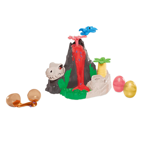 Set Plat-Doh Slime Dino Crew, Juego de volcán con huevo Hydro Glitz, marca Hasbro, juguete de dinosaurio, no toxico