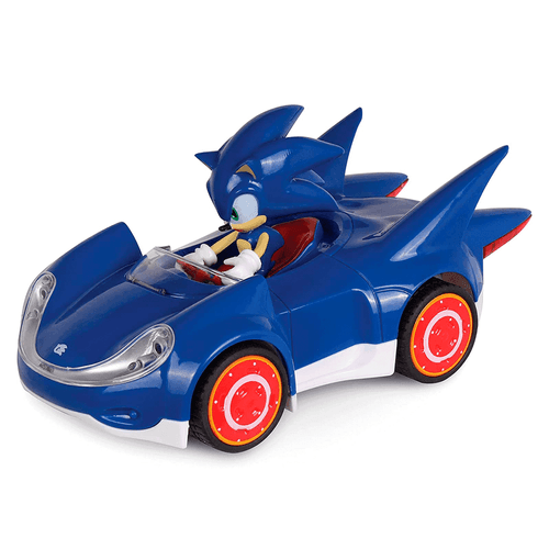 Carro de juguete de Sonic All Star Racing, marca sonic the hedgehog, coche de carreras multicolor con acción de tracción hacia atrás